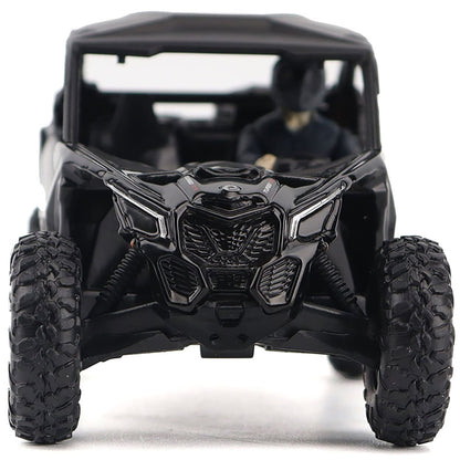Model of a Can-Am Maverick X3 X rs Turbo RR Side-by-Side ATV (Triple Black) on a White Background