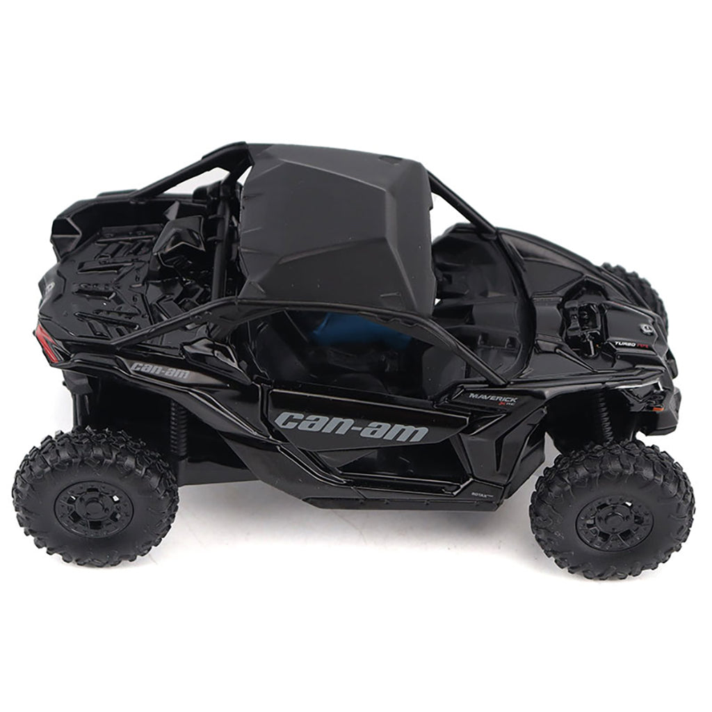 Model of a Can-Am Maverick X3 X rs Turbo RR Side-by-Side ATV (Triple Black) on a White Background