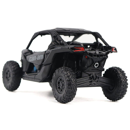 Model of a Can-Am Maverick X3 X rs Turbo RR Side-by-Side ATV (Triple Black) on a White Background