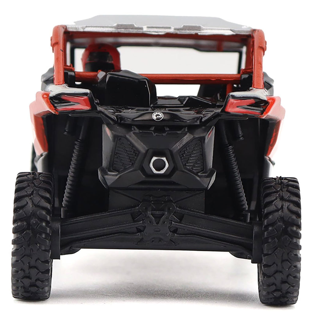 Model of a Can-Am Maverick X3 X rc Turbo RR Side-by-Side ATV on a White Background