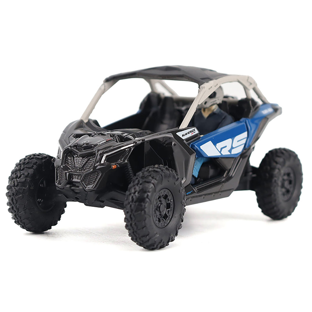 Model of a Can-Am Maverick X3 X rs Turbo RR Side-by-Side ATV (Intense Blue/Carbon Black/Chalk Gray)