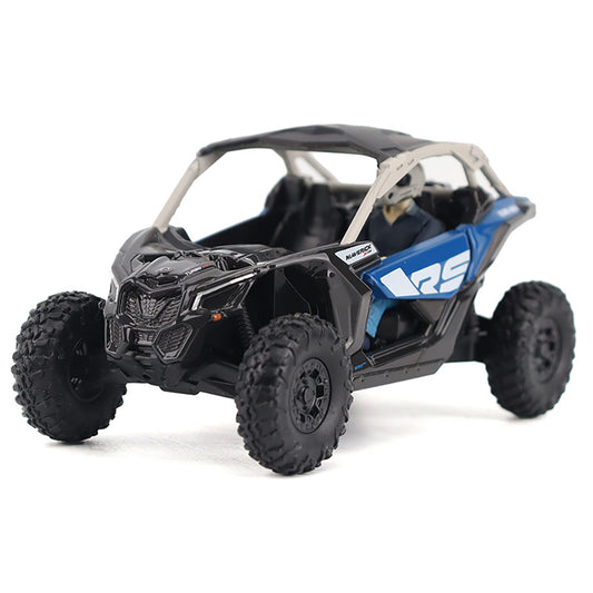Model of a Can-Am Maverick X3 X rs Turbo RR Side-by-Side ATV (Intense Blue/Carbon Black/Chalk Gray)