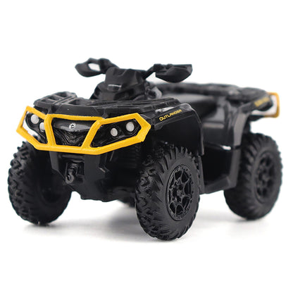 Model of a Can-Am Outlander XT-P 1000R ATV (Iron Gray/Black/Neo Yellow) on a White Background