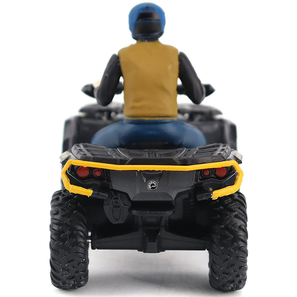 Model of a Can-Am Outlander XT-P 1000R ATV (Iron Gray/Black/Neo Yellow) on a White Background