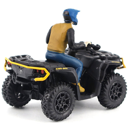 Model of a Can-Am Outlander XT-P 1000R ATV (Iron Gray/Black/Neo Yellow) on a White Background