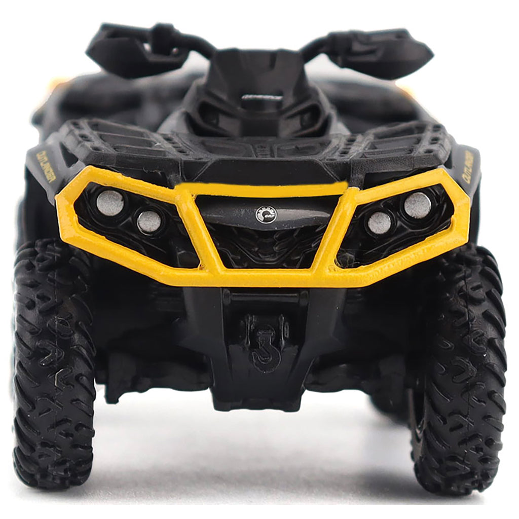 Model of a Can-Am Outlander XT-P 1000R ATV (Iron Gray/Black/Neo Yellow) on a White Background