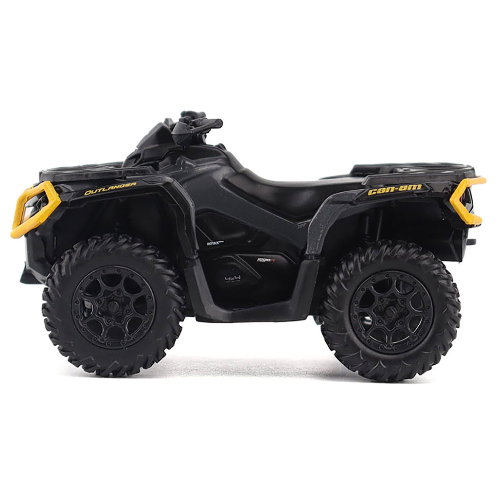 Model of a Can-Am Outlander XT-P 1000R ATV (Iron Gray/Black/Neo Yellow) on a White Background