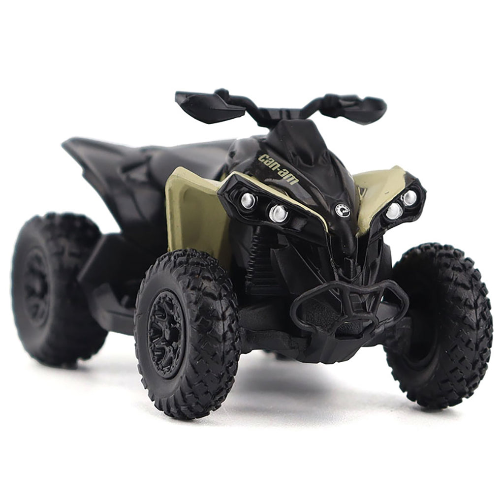 Model of a four-wheeler on a white background