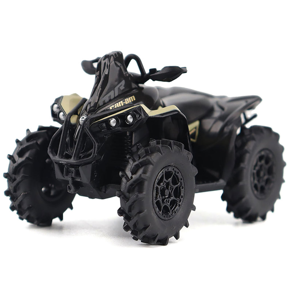 Model of a Can-Am Renegade X mr 1000R ATV (Desert Tan/Carbon Black) on a White Background