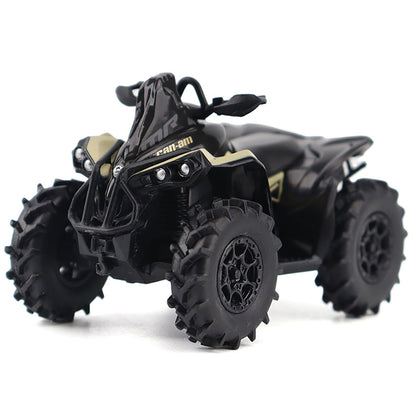 Model of a Can-Am Renegade X mr 1000R ATV (Desert Tan/Carbon Black) on a White Background