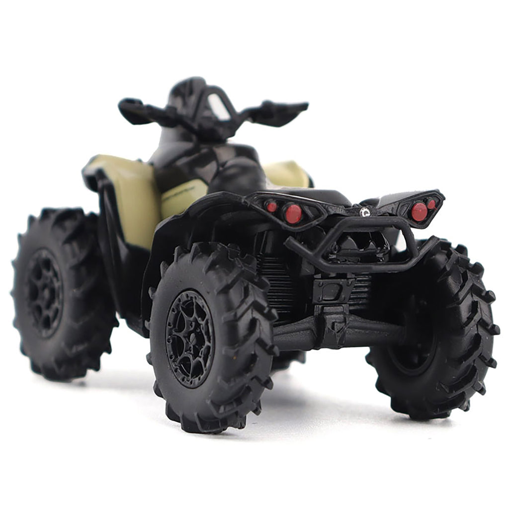 Model of a Can-Am Renegade X mr 1000R ATV (Desert Tan/Carbon Black) on a White Background