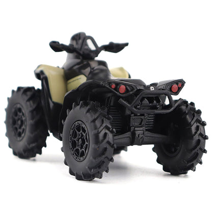 Model of a Can-Am Renegade X mr 1000R ATV (Desert Tan/Carbon Black) on a White Background