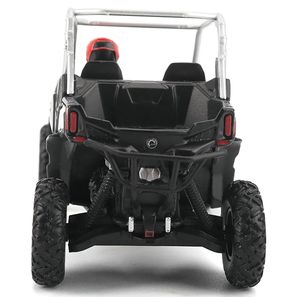 Black side-by-side vehicle with transparent roof on a white background