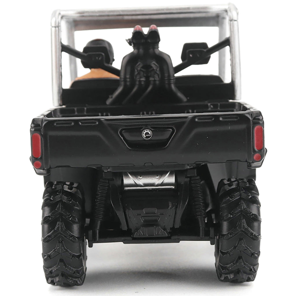 Model of a black off-road vehicle with a white background