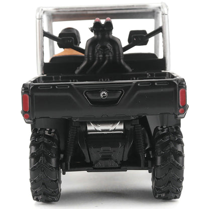 Model of a black off-road vehicle with a white background