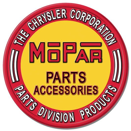 MOPAR logo with red and yellow colors on a white background