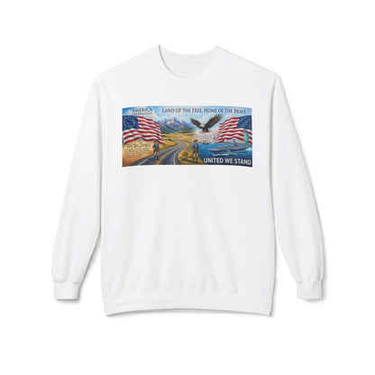 Old Glory Patriotic Crewneck Sweatshirt – 'We The People' American Flag & Eagle Design