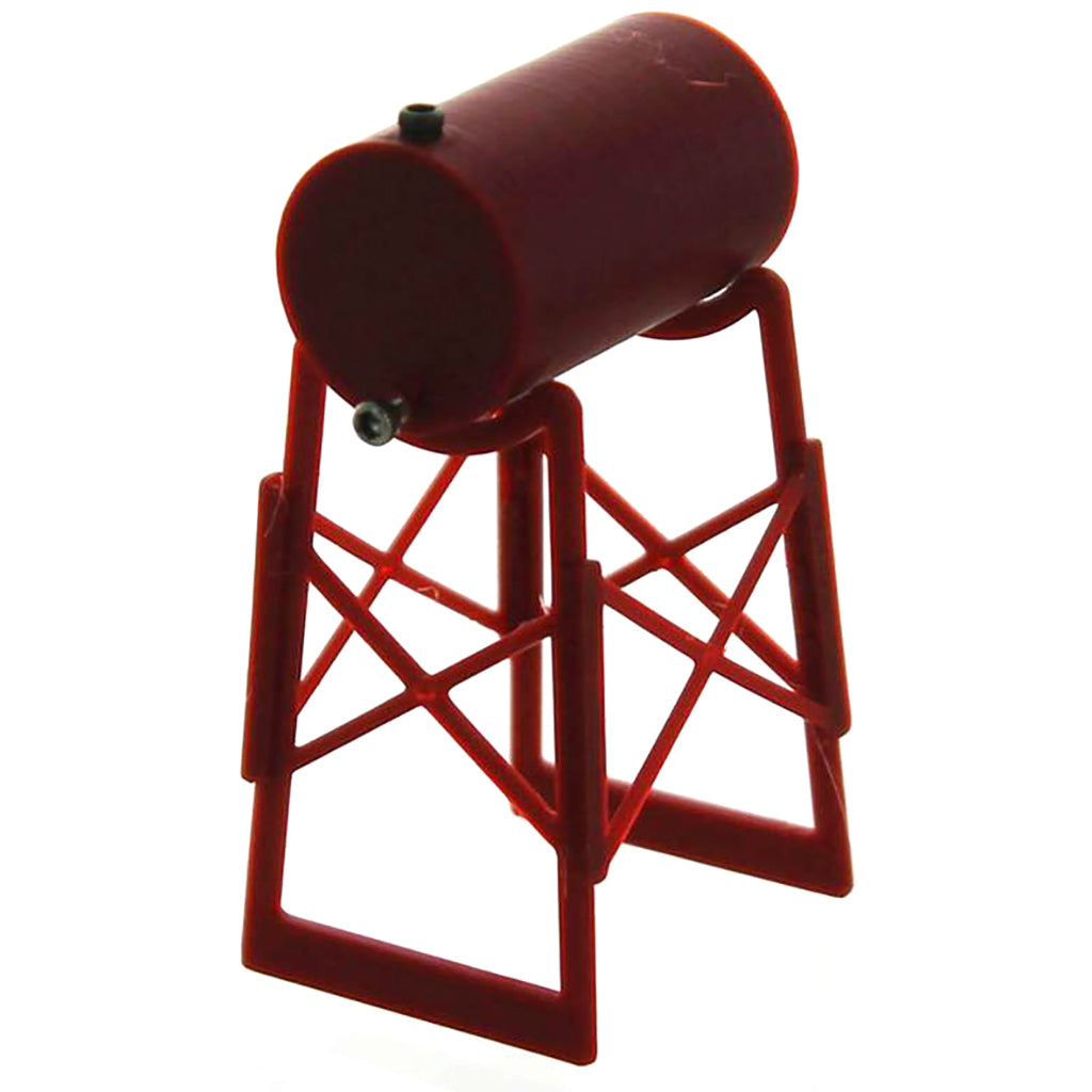 Gray 500-Gallon Fuel Tank on Legs on a white background