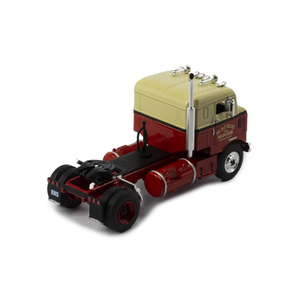 1950 Kenworth 521 Bullnose COE Tractor "Mackie The Mover" (Red/Cream w/Black Stripes)