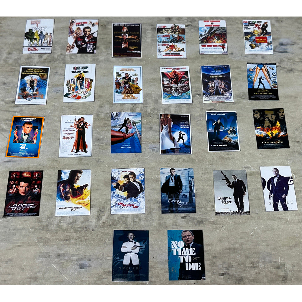 1:64th Scale James Bond Movie Poster Pack 1