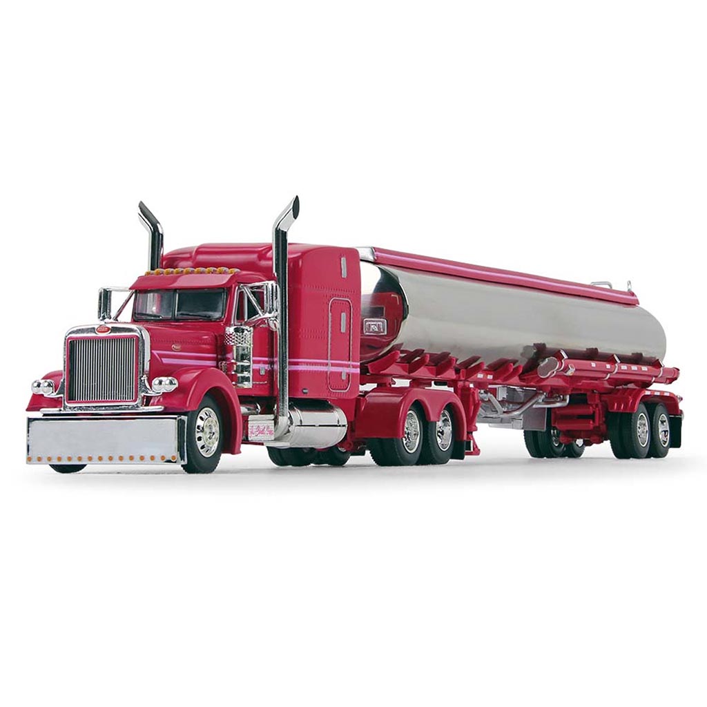 Peterbilt 379 w/Heil Fuel Tanker Trailer "J. Cool Inc." (Fuschia/Silver)