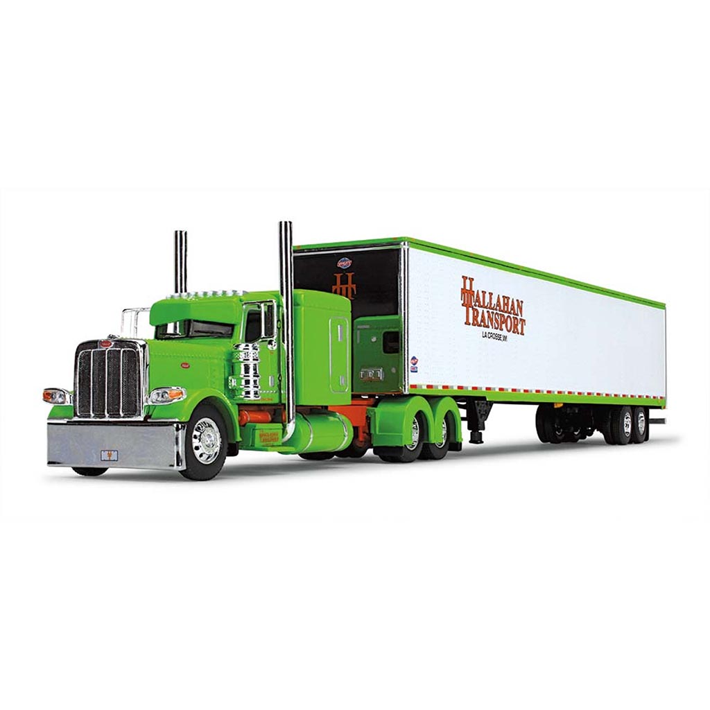 Peterbilt 389 w/53' Utility Dry Van Trailer "Hallahan Transport" (Green/White)