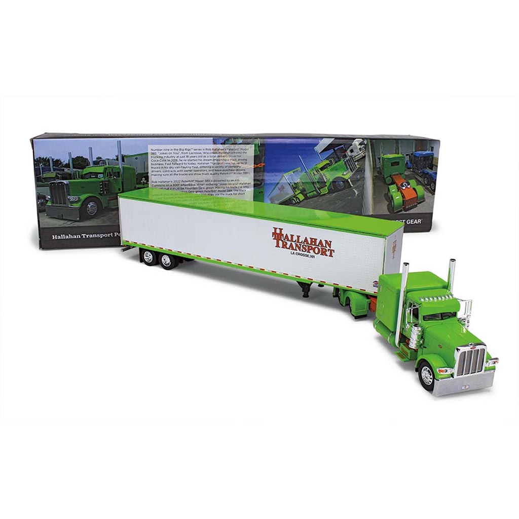 Peterbilt 389 w/53' Utility Dry Van Trailer "Hallahan Transport" (Green/White)