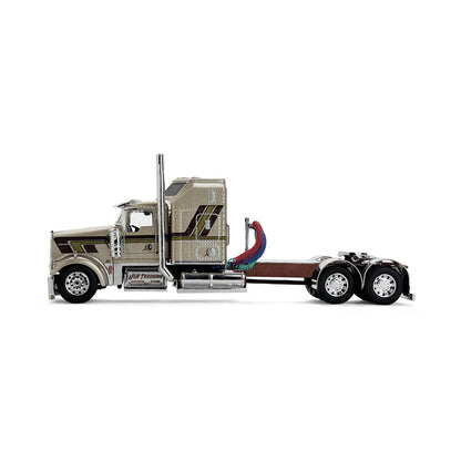 A detailed diecast model of a semi-tractor shown on a clean white background.