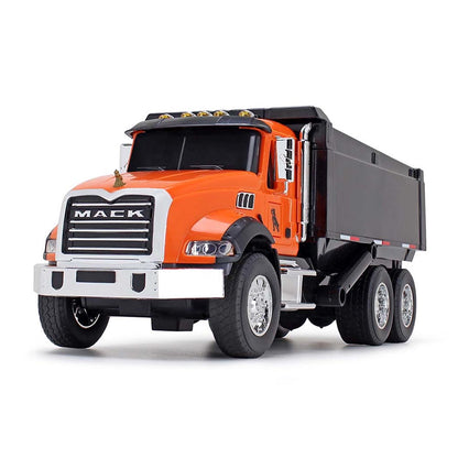 Mack Granite Dump Truck with Lights & Sounds (Orange/Black)