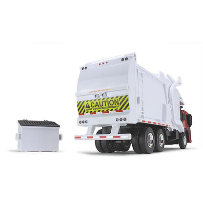 Mack LR w/McNeilus Meridian Front Load Refuse Truck Body and Bin (Red/White) (Lights & Sounds)