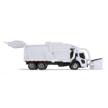 Mack LR w/McNeilus Meridian Front Load Refuse Truck Body and Bin (White) (Lights & Sounds)