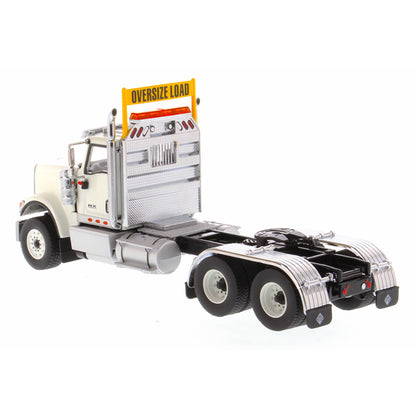 1:50 Scale Diecast Model of a White International HX520 Tandem-Axle Day Cab Tractor on a White Background
