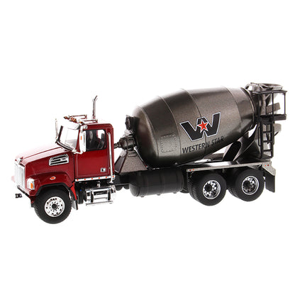 Model of a cement truck with Western Star logo on a white background