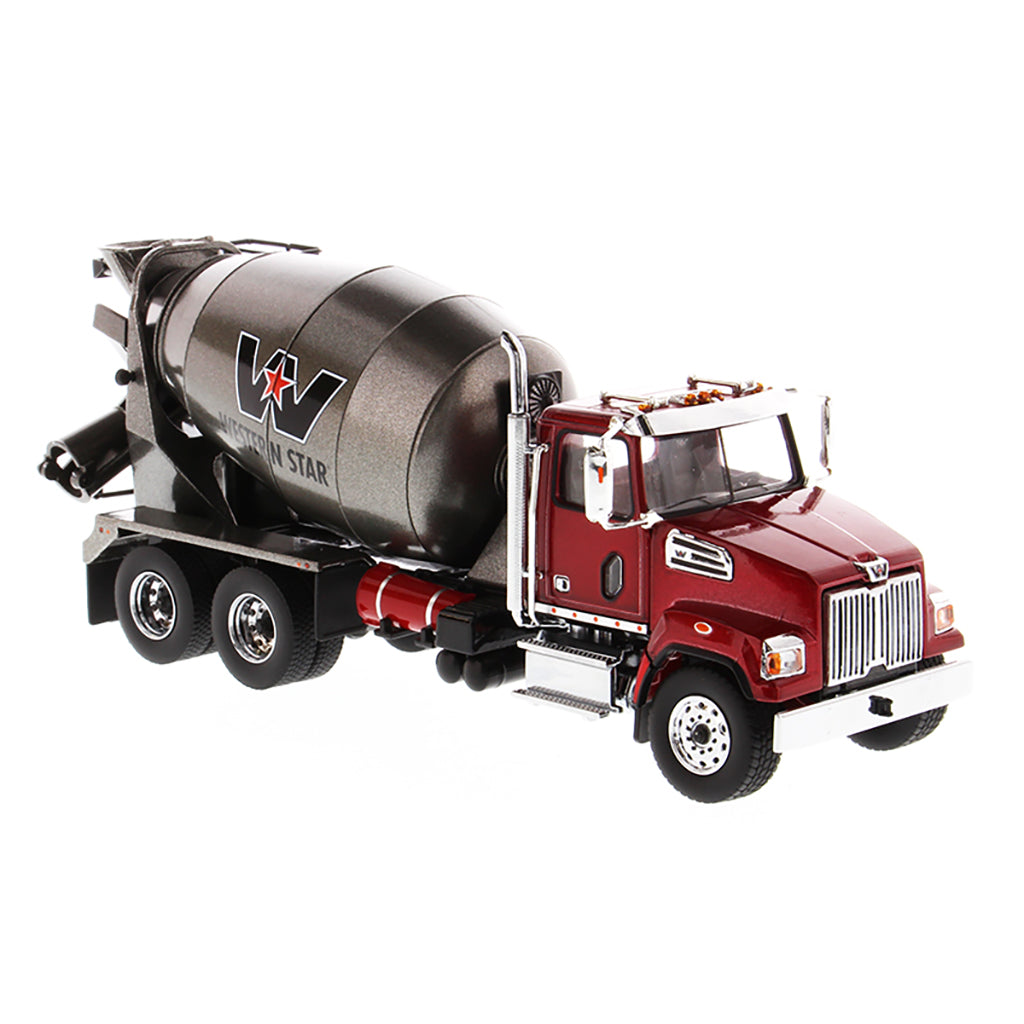 Model cement truck with Western Star logo on a white background