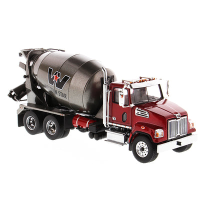 Model cement truck with Western Star logo on a white background