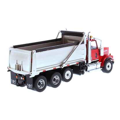 Western Star 4900 SF Dump Truck (Red w/Matte Silver Plated Dump Body)