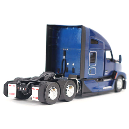 Blue model Kenworth T680 truck on a white background