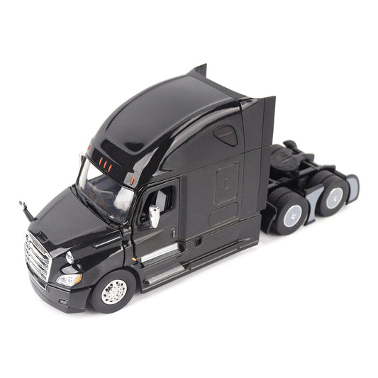 Model of a Black 2018 Freightliner Cascadia Hi-Roof Sleeper Tractor on a White Background