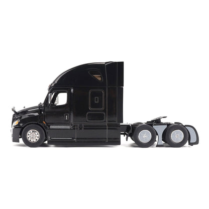Model of a Black 2018 Freightliner Cascadia Hi-Roof Sleeper Tractor on a White Background