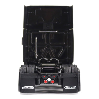 Model of a Black 2018 Freightliner Cascadia Hi-Roof Sleeper Tractor on a White Background
