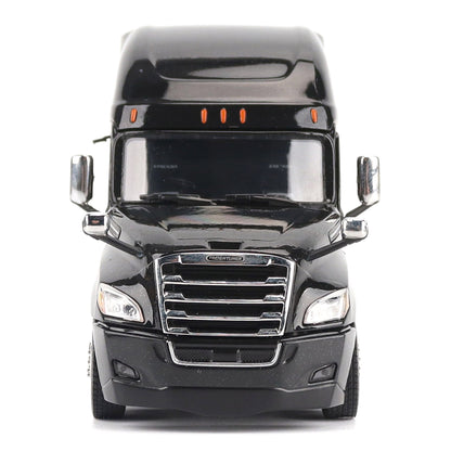 Model of a Black 2018 Freightliner Cascadia Hi-Roof Sleeper Tractor on a White Background