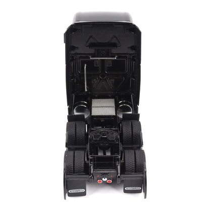 Model of a Black 2018 Freightliner Cascadia Hi-Roof Sleeper Tractor on a White Background
