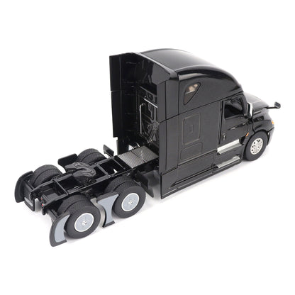Model of a Black 2018 Freightliner Cascadia Hi-Roof Sleeper Tractor on a White Background