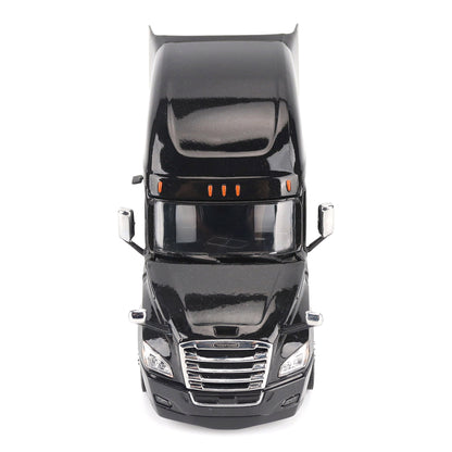 Model of a Black 2018 Freightliner Cascadia Hi-Roof Sleeper Tractor on a White Background