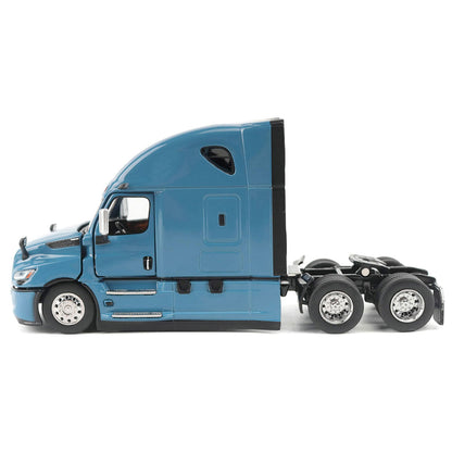 Model of a blue 2025 Freightliner Cascadia Semi Tractor on a white background