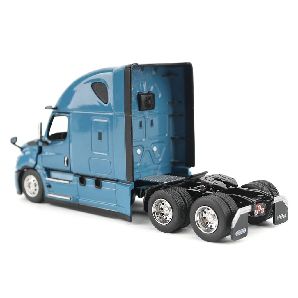 Model of a blue 2025 Freightliner Cascadia Semi Tractor on a white background
