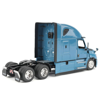 Model of a blue 2025 Freightliner Cascadia Semi Tractor on a white background