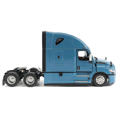 Model of a blue 2025 Freightliner Cascadia Semi Tractor on a white background