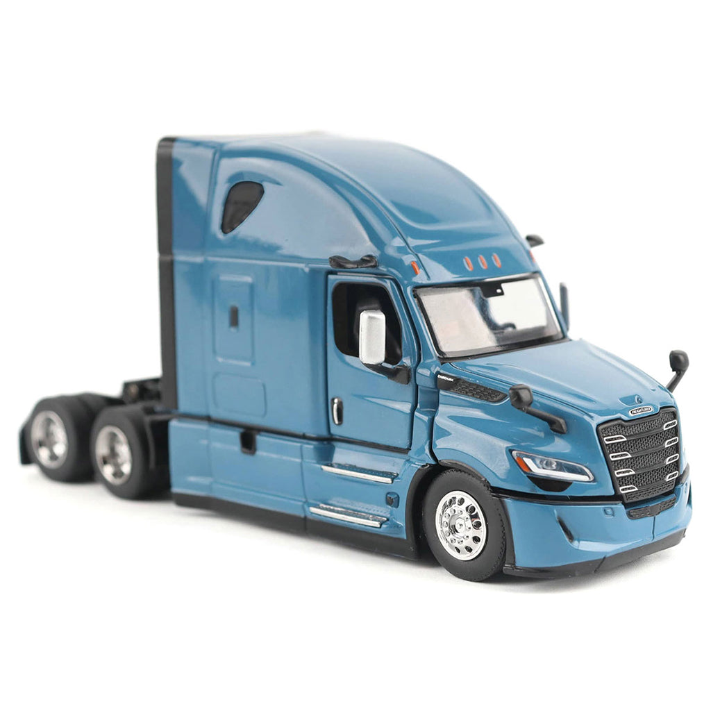 Model of a blue 2025 Freightliner Cascadia Semi Tractor on a white background