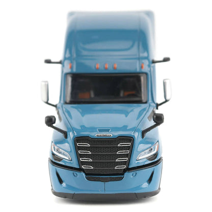 Model of a blue 2025 Freightliner Cascadia Semi Tractor on a white background
